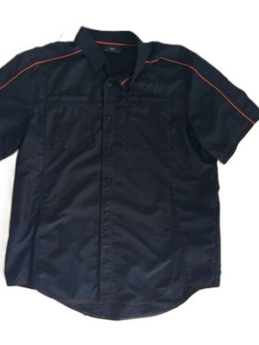 Men's Harley Davidson Genuine Motorclothes Black Short Sleeve Button-Up Shirt
